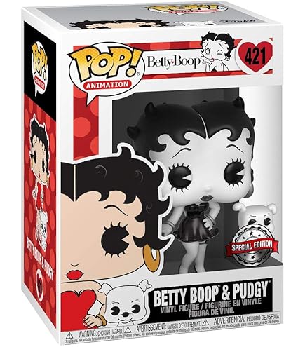Funko Pop & Buddy: Betty Boop - Betty with Pudgy Black & White RED